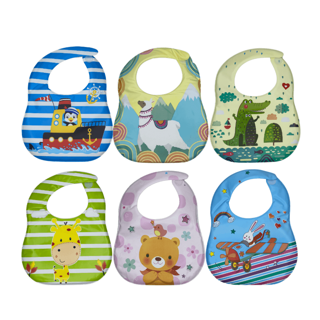 Слинявчик з кишенькою на кнопці мікс видів мікс кольорів Ф931 Lindo 6-18мр