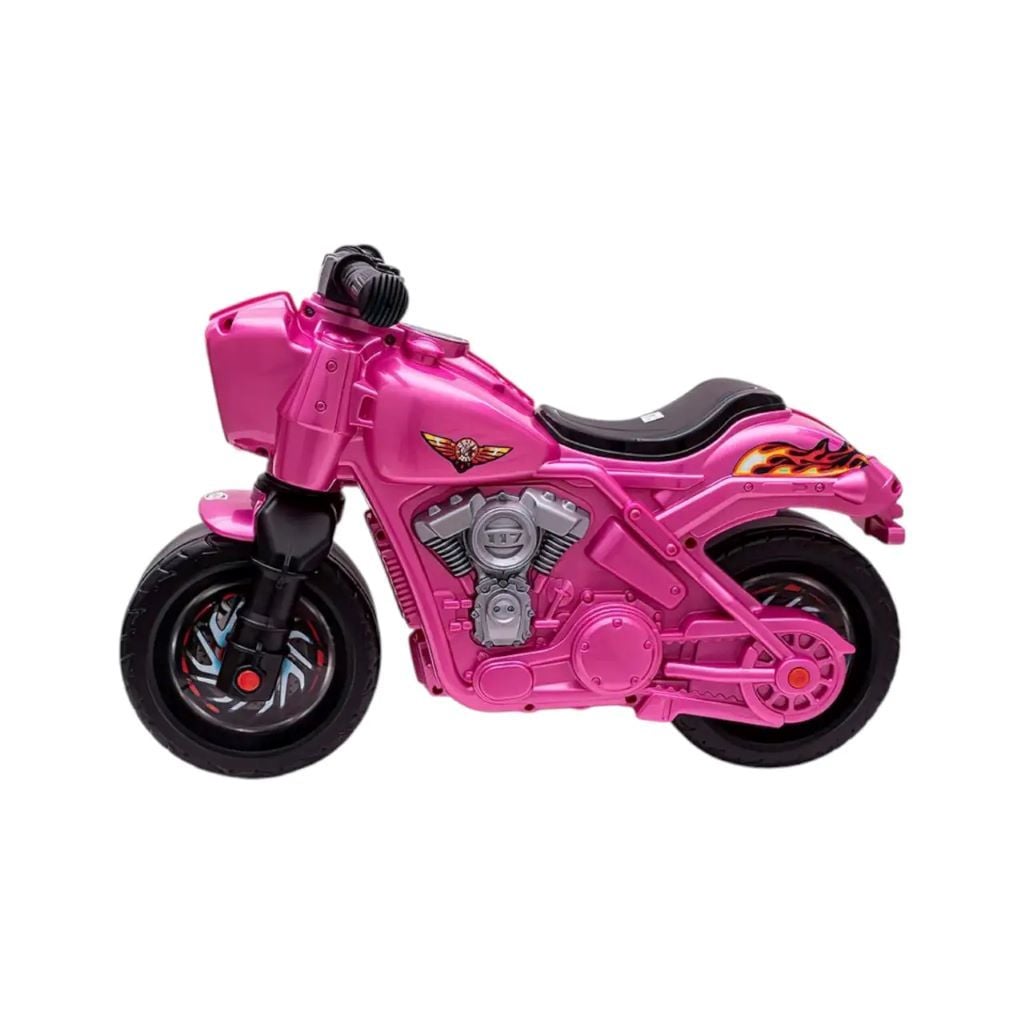 Толокар мотобайк 2х колісний рожевий пластик 504-рож Оріон