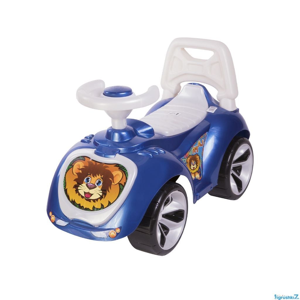 Толокар машина з кермом Лапка синя 758-синя Технок