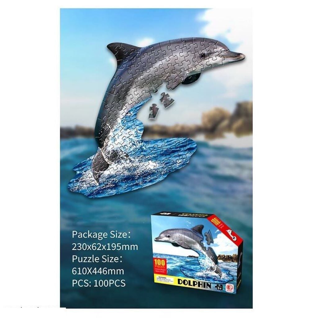 Пазли 100ел Дельфін 52,2*42,4см в коробці 88658 Китай