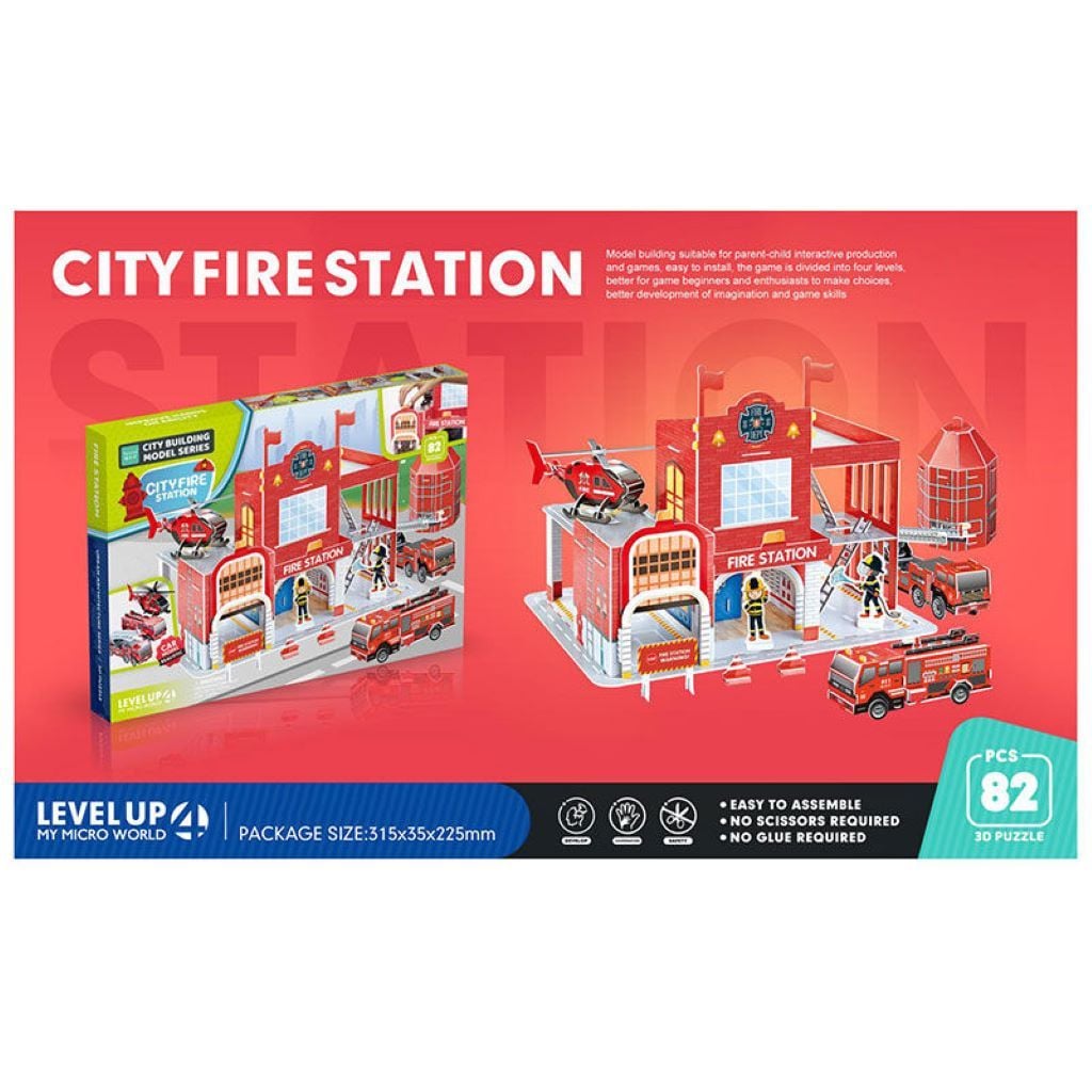 Пазли 82ел Пожежна станція у коробці 31*22,5*3,5см 8022 Китай