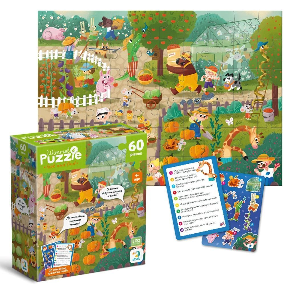 Пазли 60ел Літо у селі 32*23см картки з завданнями у коробці 18*15*6,5см 300659 Dodo