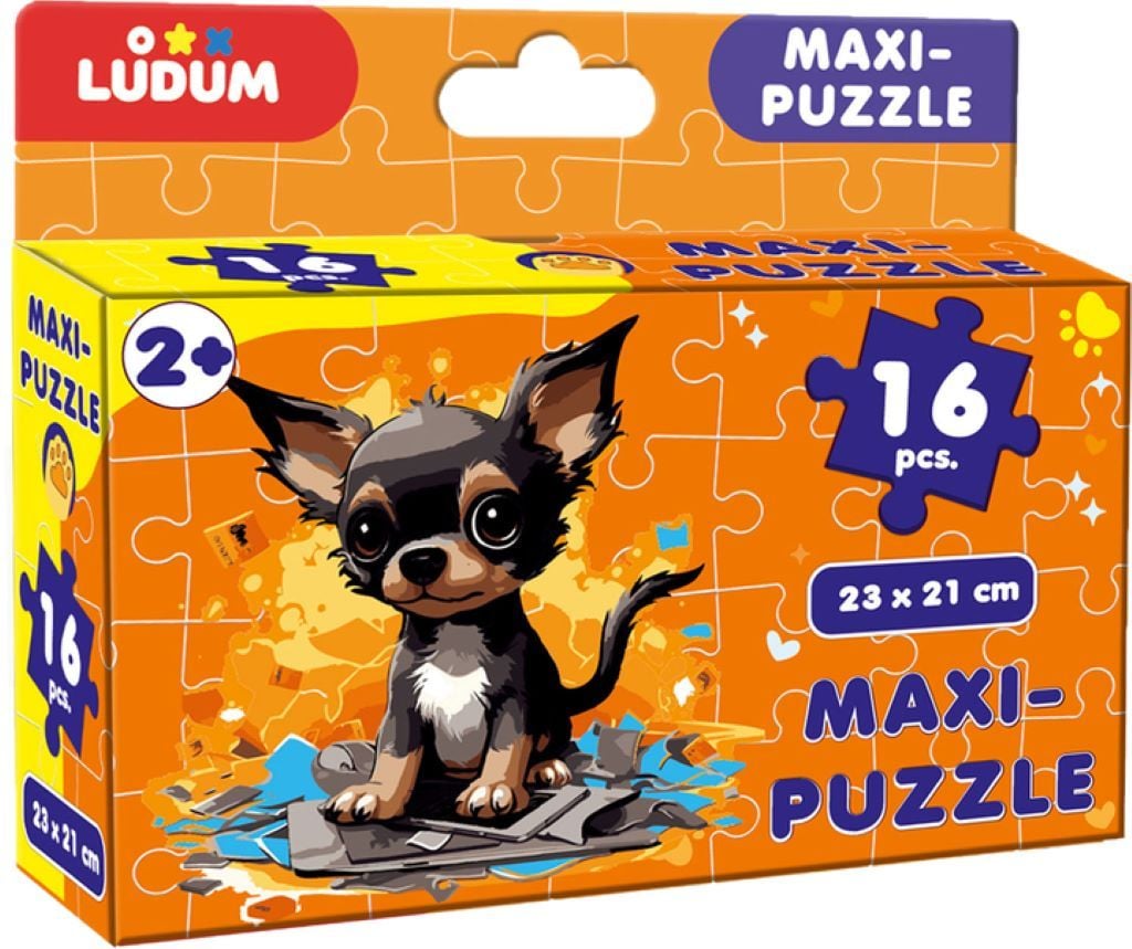 Пазли maxi 16ел Собачка 23*21см у  коробці 17*10*4,5см ME5032-05 Ludum