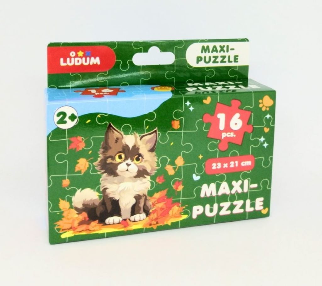 Пазли maxi 16ел Котик 23*21см у  коробці 17*10*4,5см ME5032-04 Ludum