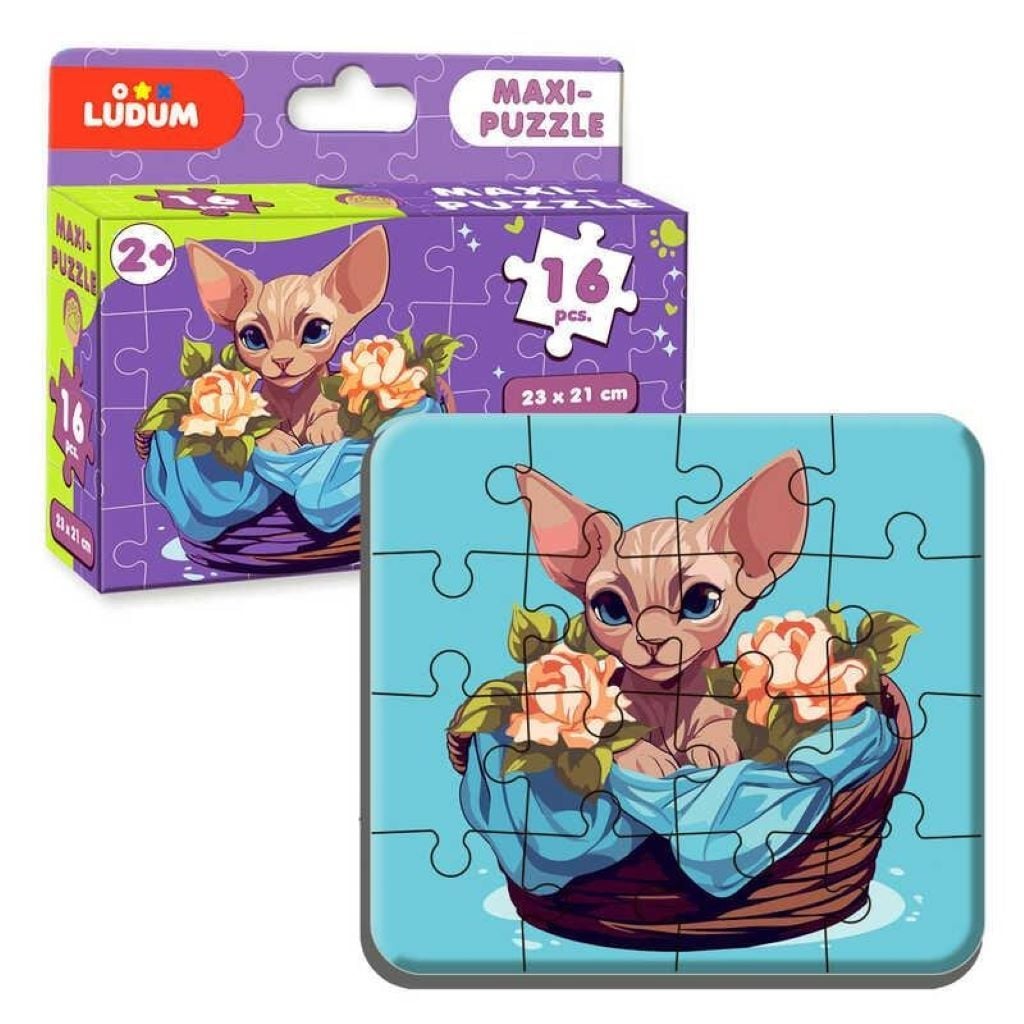 Пазли maxi 16ел Кошеня 23*21см у  коробці 17*10*4,5см ME5032-03 Ludum