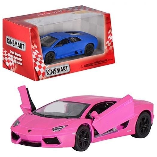 Машина металева  Matte Lamborghini 1:32 інерція двері відчин вгору гум колеса в коробці 16.5*7.5*8см КТ5370W kinsmart