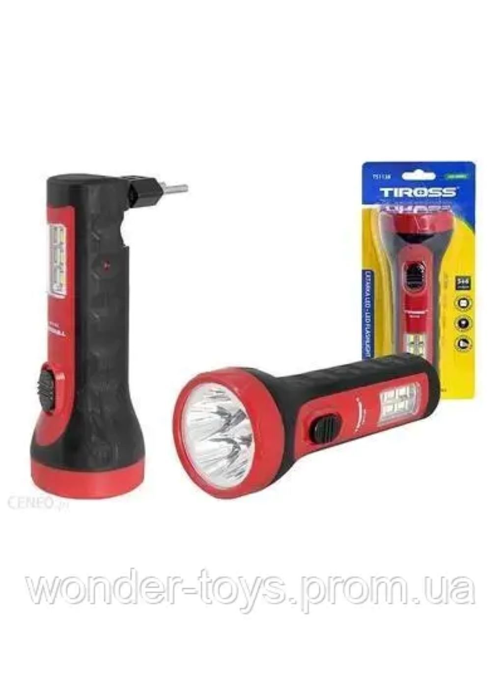 Ліхтар кишеньковий акумуляторний Tiross 5 LED+6 SMD LED на планшеті 21*10см TS1138N Китай