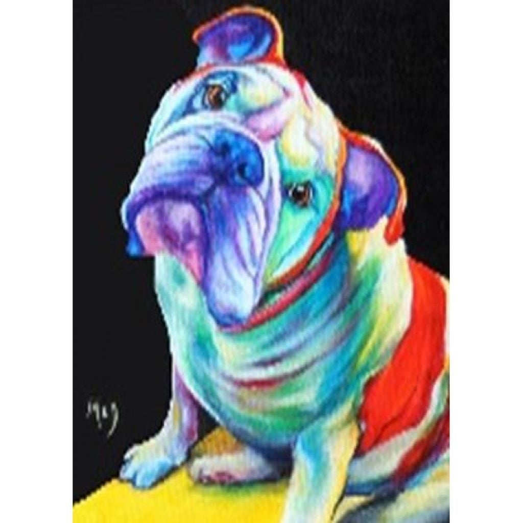 Алмазна мозаїка 40*50 см Кольоровий мопс на підрамнику у коробці GLE71846 Josefotten