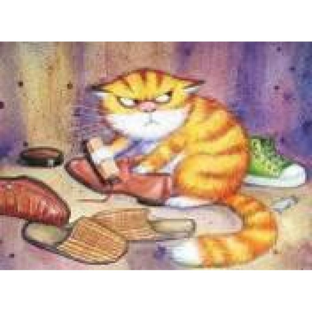 Алмазна мозаїка 30*40 см Шкідливий кіт на підрамнику у коробці GLD60874 Josefotten