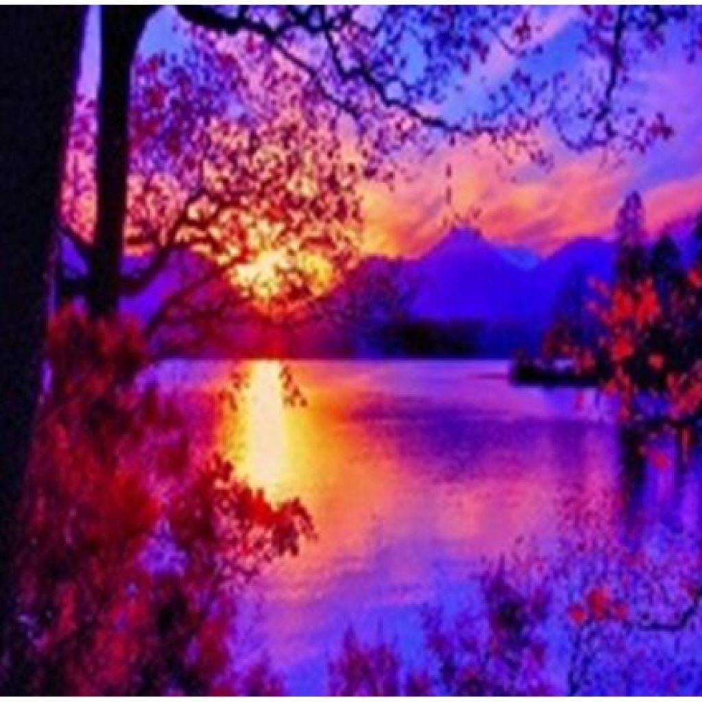 Алмазна мозаїка 40*50 см Захід сонця на підрамнику у коробці GLE71389 Josefotten