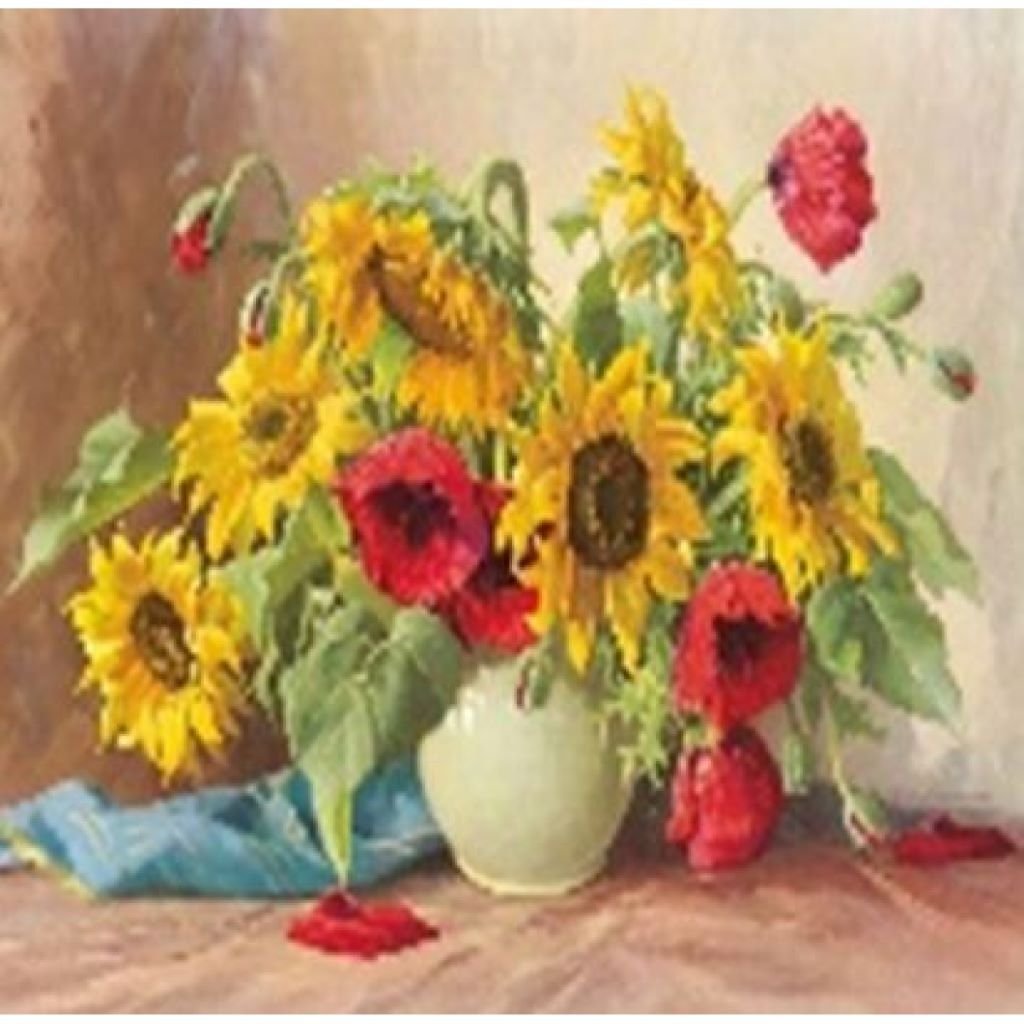 Алмазна мозаїка 40*50 см Соняшники на підрамнику у коробці GLE71672 Josefotten