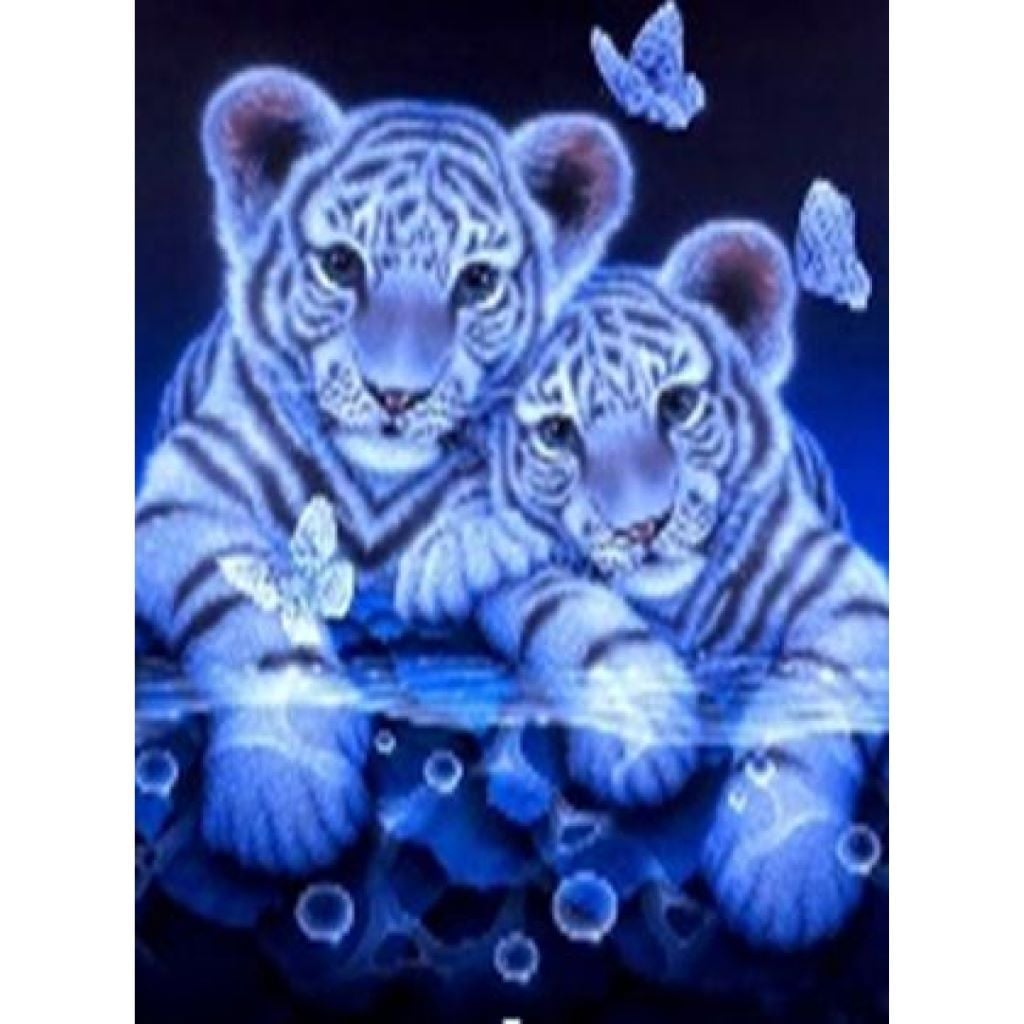 Алмазна мозаїка 40*50 см Тигринята на підрамнику у коробці GLE71181 Josefotten