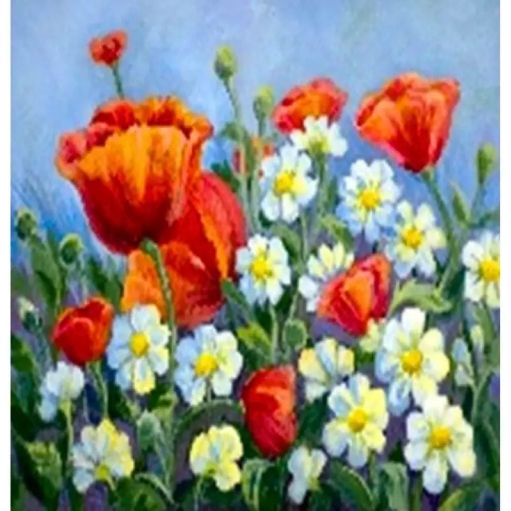 Алмазна мозаїка 40*50 см Квіти на підрамнику у коробці GLE71028 Josefotten