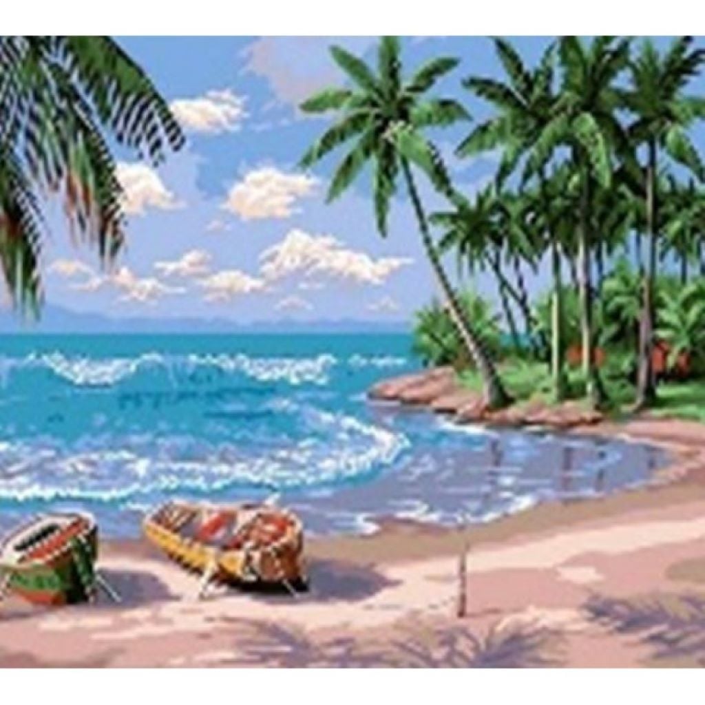 Алмазна мозаїка 30*40 см Тропіки на підрамнику у коробці GLD60688 Josefotten