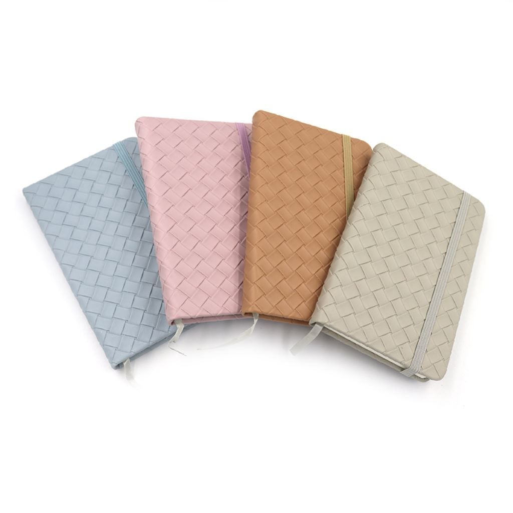 Блокнот лінія на гумці "Плетіння" А6 PU 9*14см мікс кольорів 5802-18 Josefotten