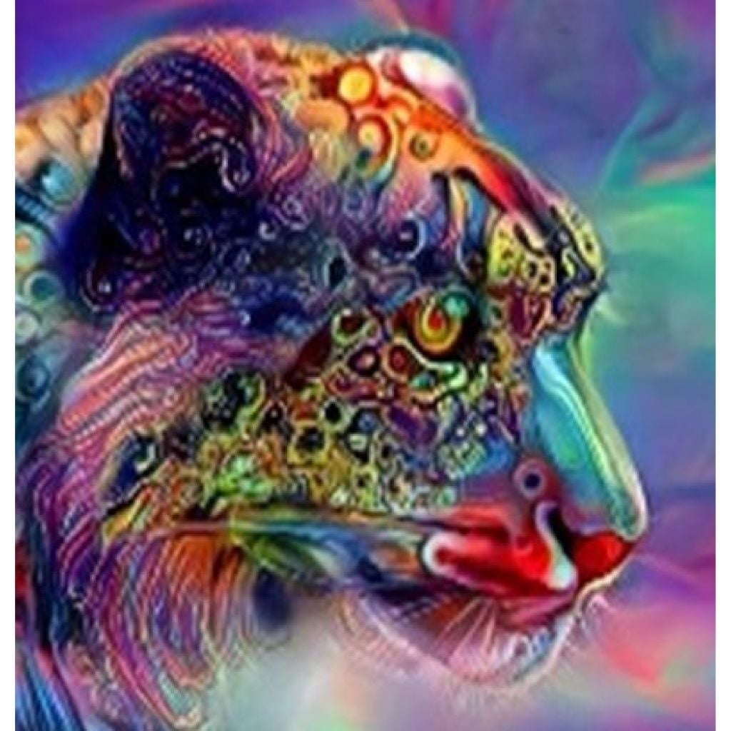 Алмазна мозаїка Кольоровий гепард 40*50см на підрамнику у коробці GLE71217 Josefotten