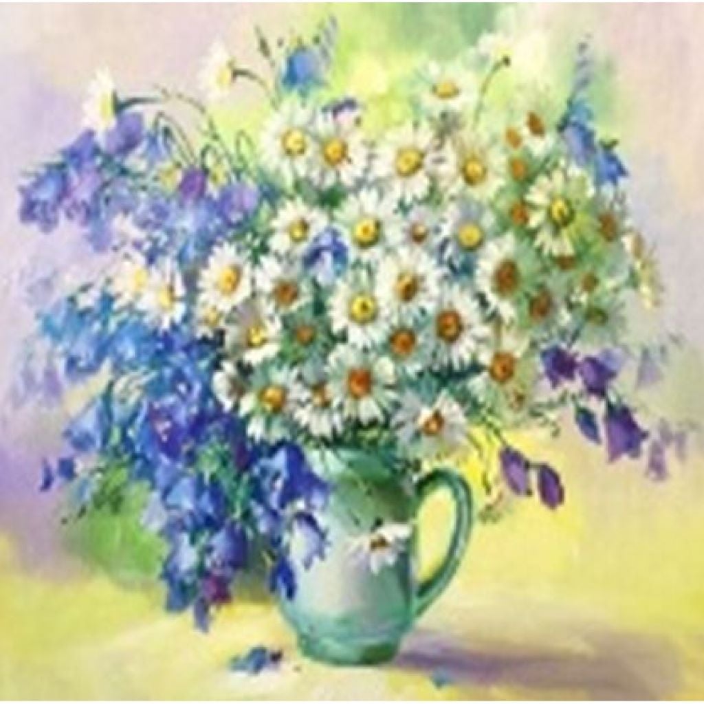 Алмазна мозаїка Букет ромашок 40*50см на підрамнику у коробці GLE71120 Josefotten