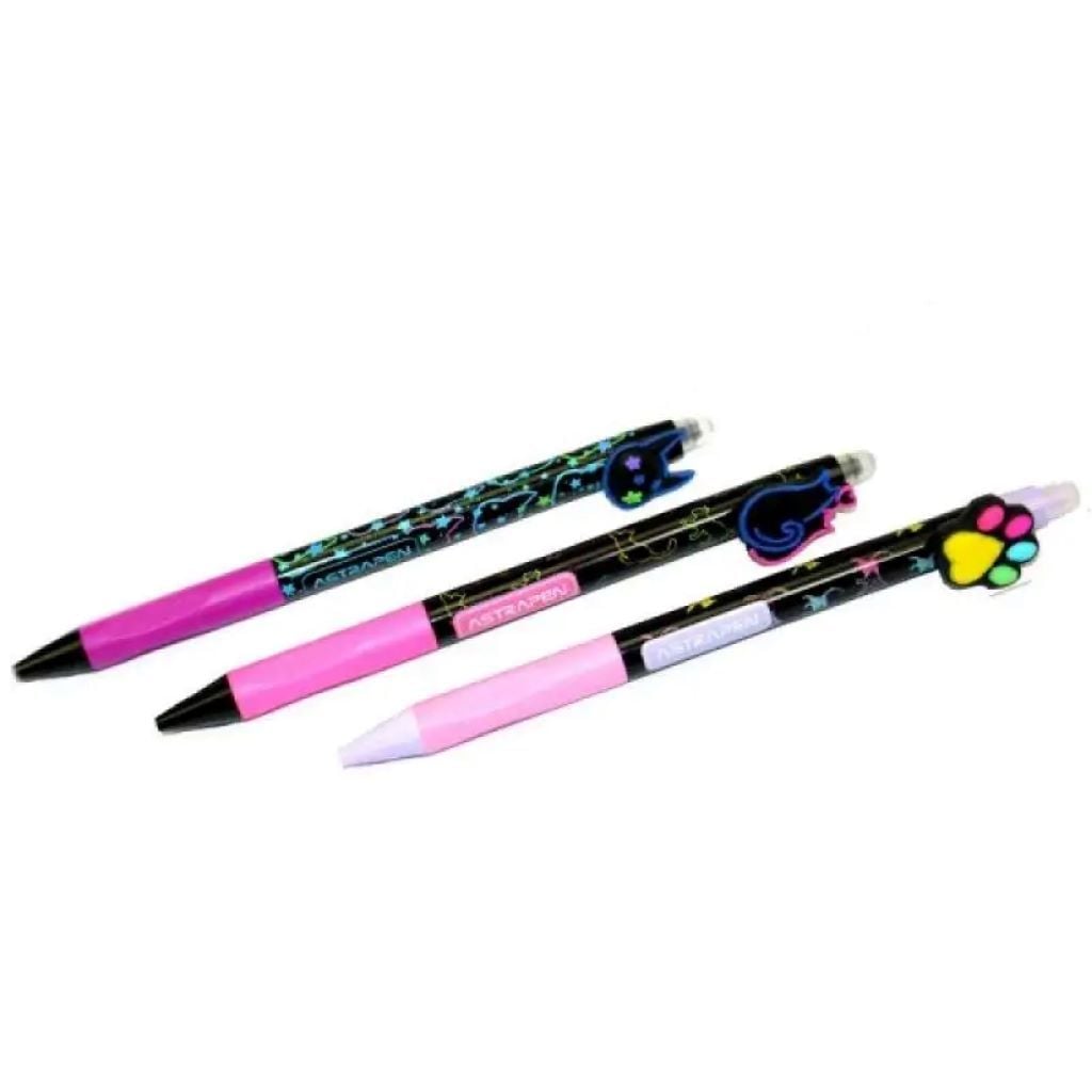 Ручка 0,5мм пиши стирай автомат Cats синя 201023003-UA Школярик