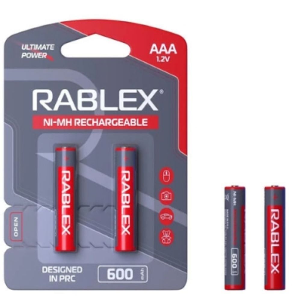 Аккумулятор мініпальчик AAА2 600mah Ni-MH Rechargeable R03600mAh Rablex