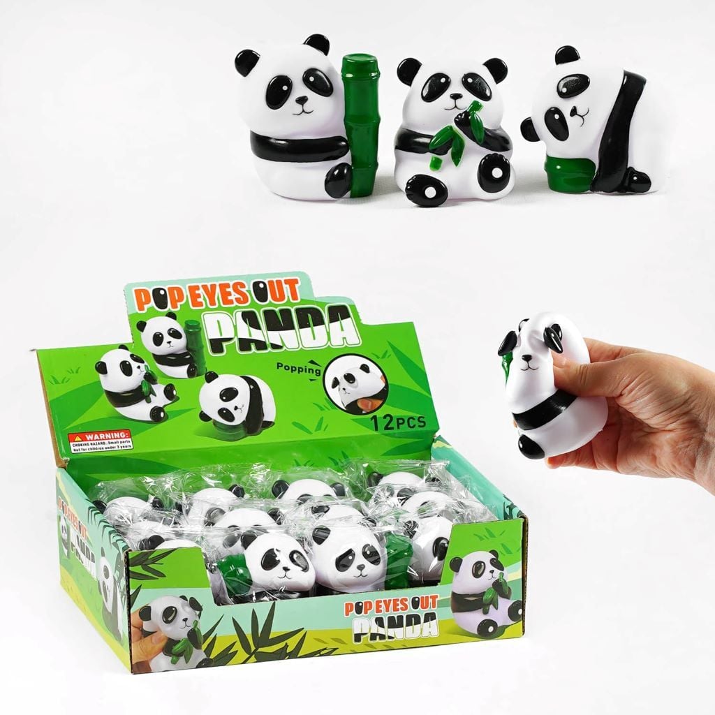 Антистрес гума Панда випуклі оченята 6*7,5см в пакеті C61113 Китай