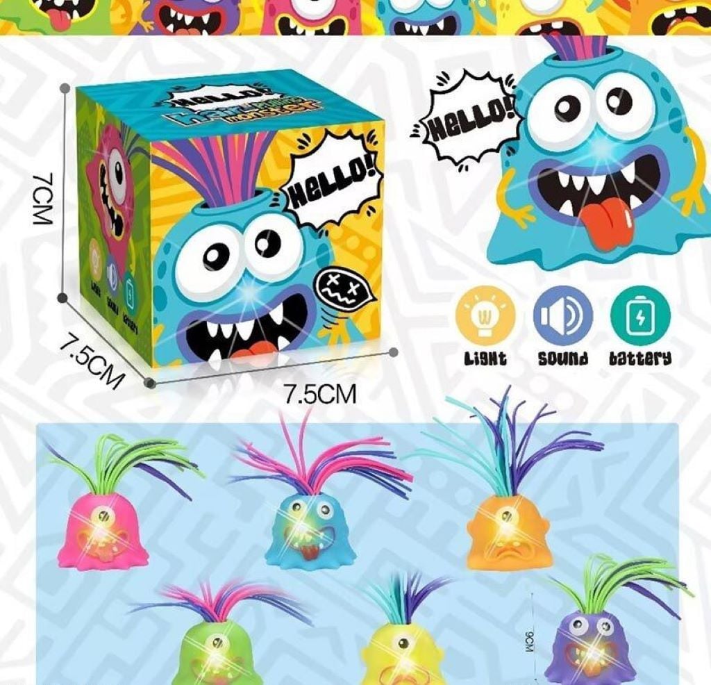 Антистрес гра Монстри звук світло мікс видів в коробці 7,5*7*7см 2139 Китай