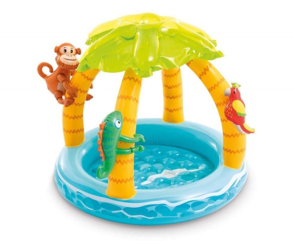 Басейн надувний Tropical Island з навісом 102*86см 1-3 роки 58417NP intex
