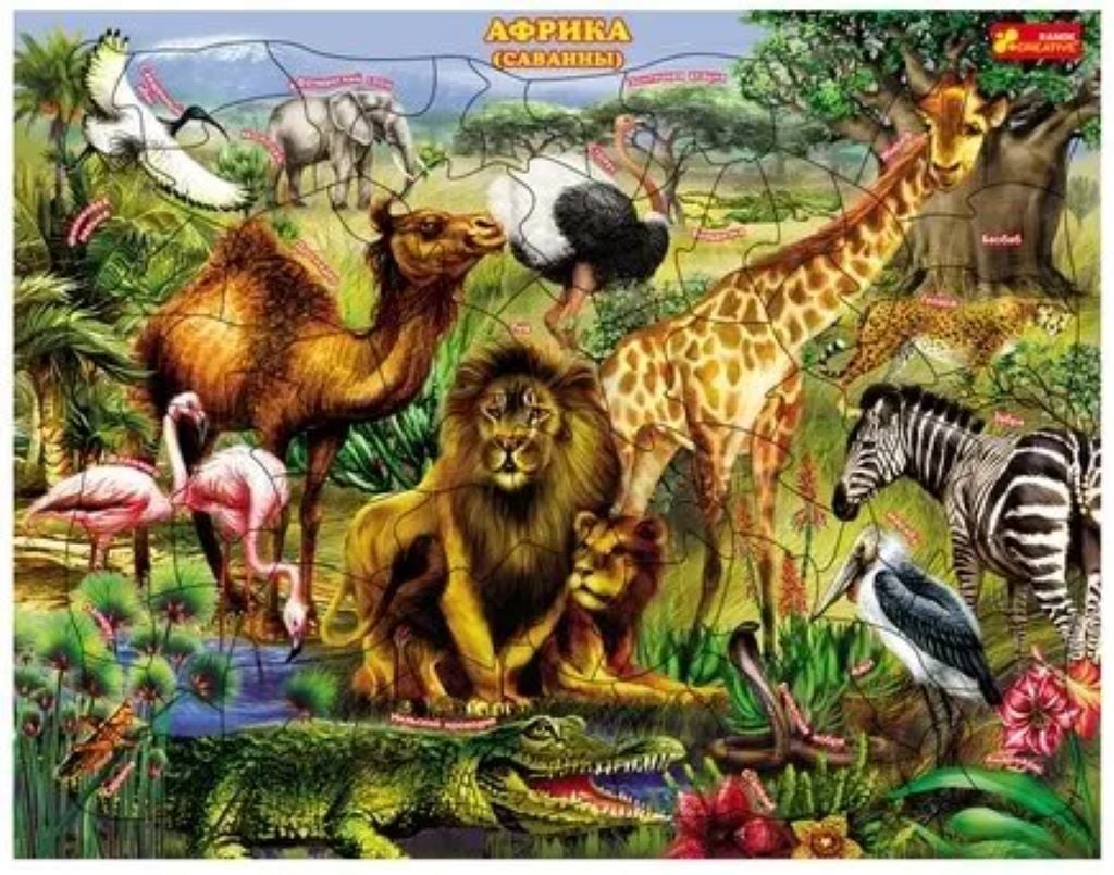 Пазли Сафарі у пакеті 6336-8 Ранок