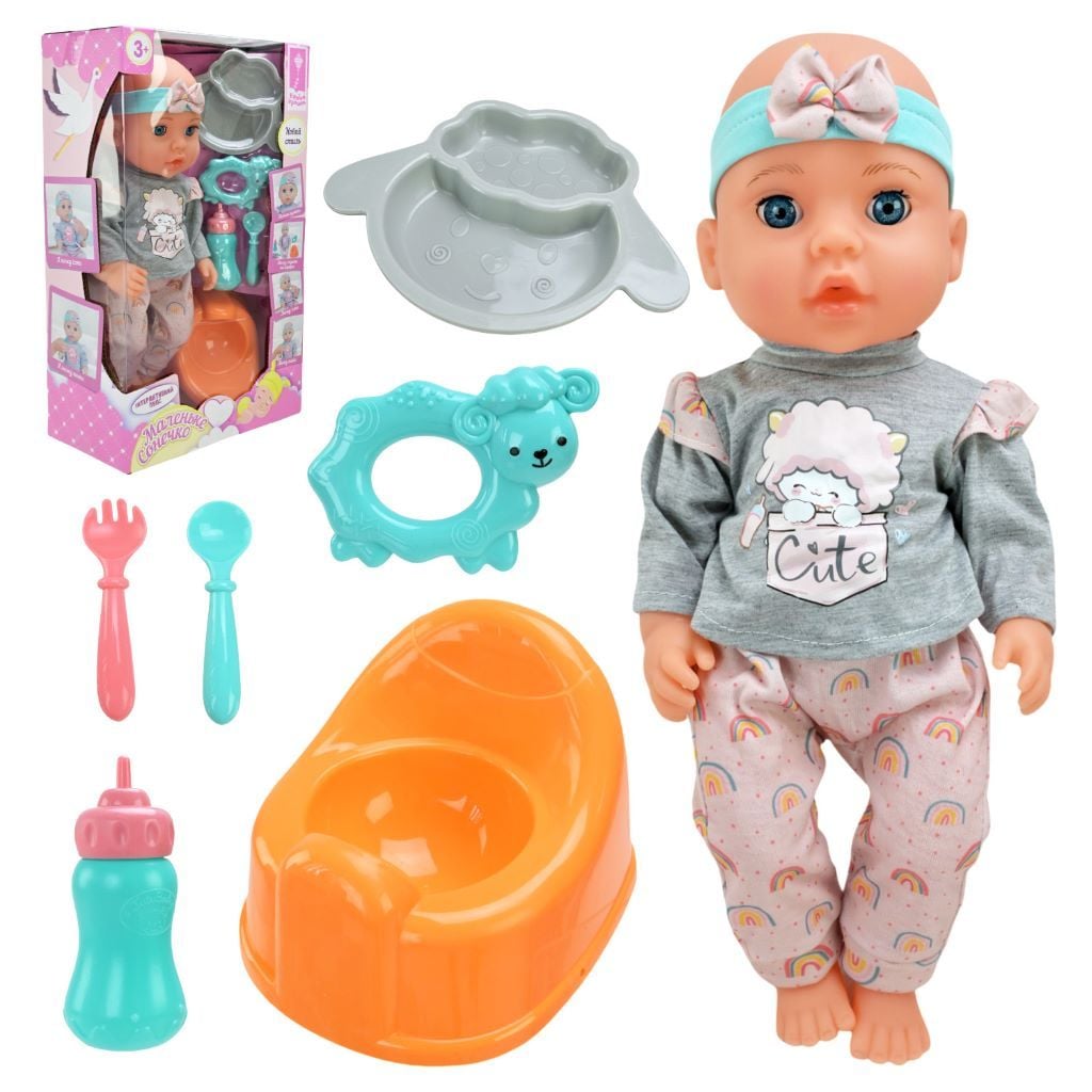 Пупс Маленьке Сонечко  їсть пісяє аксес р-р пупса 33 см у короб. 23,5*11*40см PL-524-109 Китай