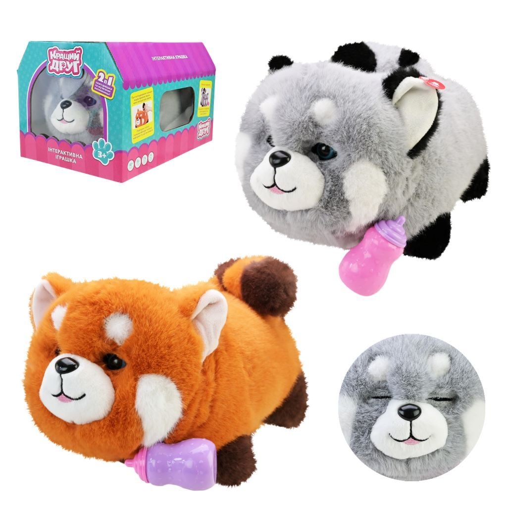 М'яка іграшка інтерактивна Панда Кращий друг 2 види у коробці 31*21*19 см BF2507 Китай