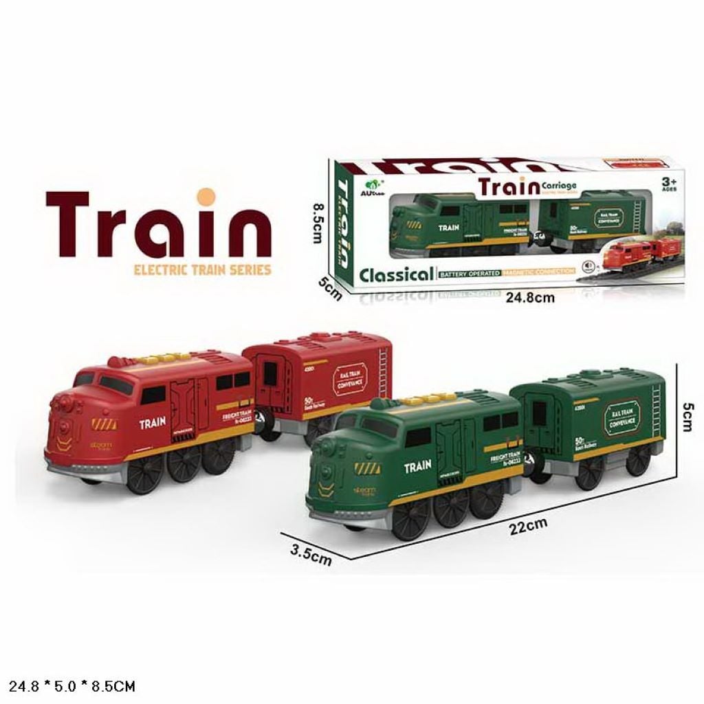 Потяг металопластик звук світло на батарейках 2 видів у коробці 24*8*5см AU8883 AuTree