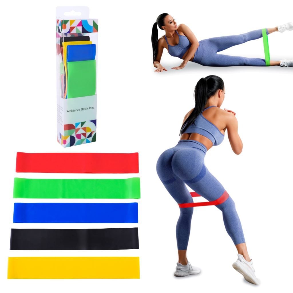 Стрічка-еспандер резинова 5шт різного кольору у коробці 20*6*3см PB25113 Китай