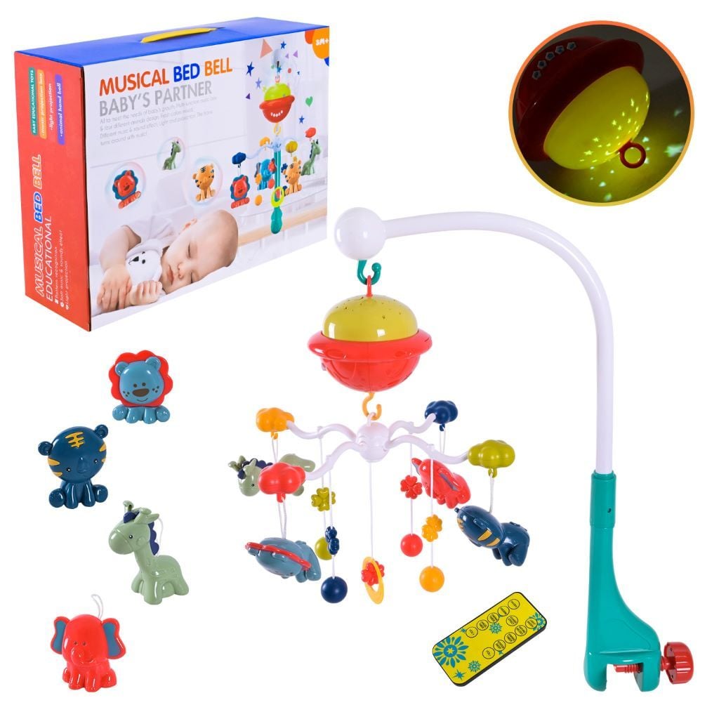 Мобіль звук світло на батарейках брязкальця у коробці 37*27*11см N5075A Hao Yang