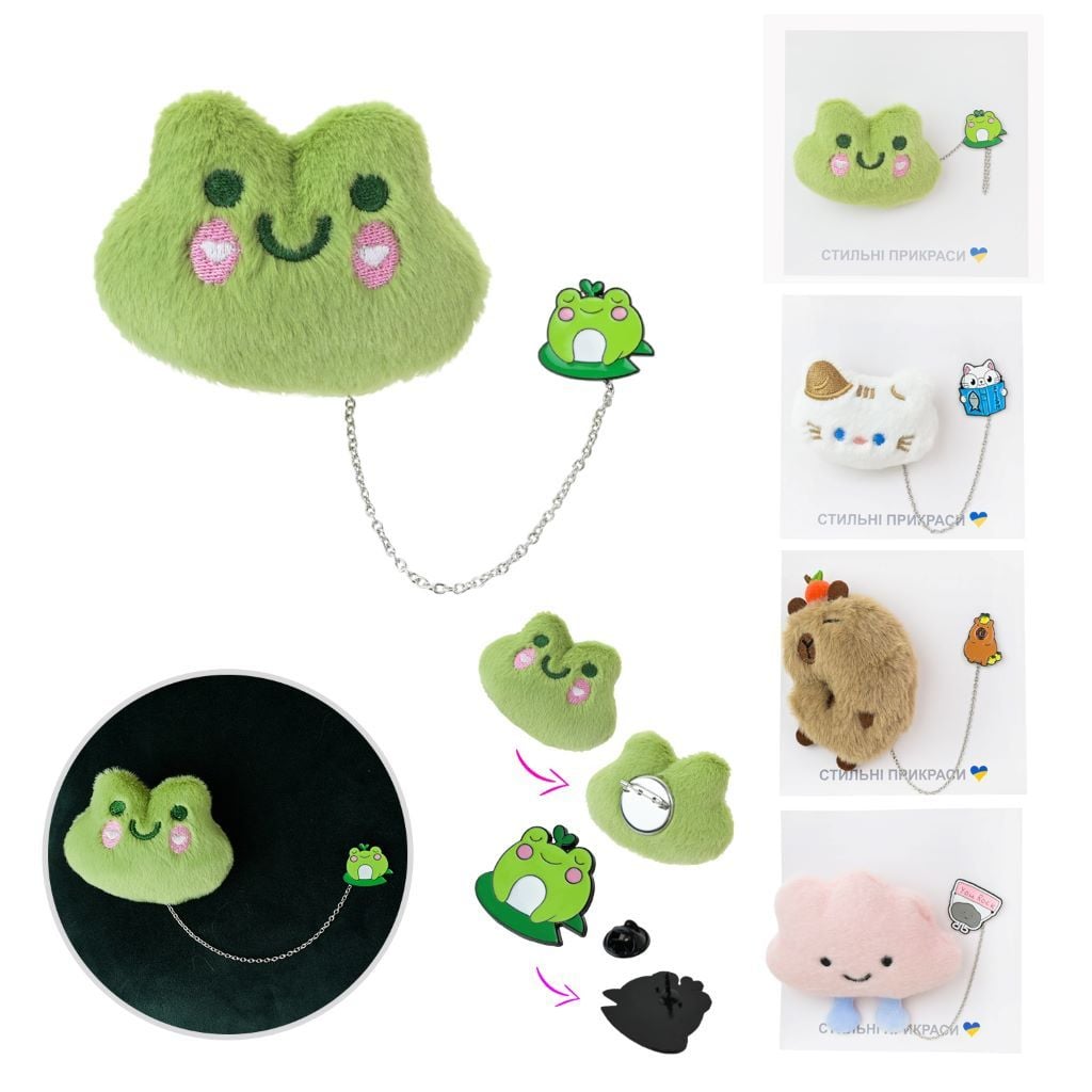 Аксесуар м'який та металевий пін Тварини мікс видів в пакеті CN-0122 Китай