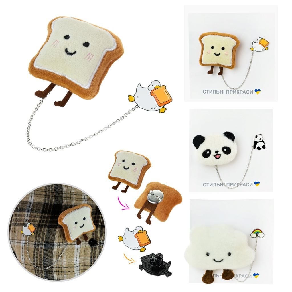 Аксесуар м'який та металевий пін Тварини мікс видів в пакеті CN-0123 Китай