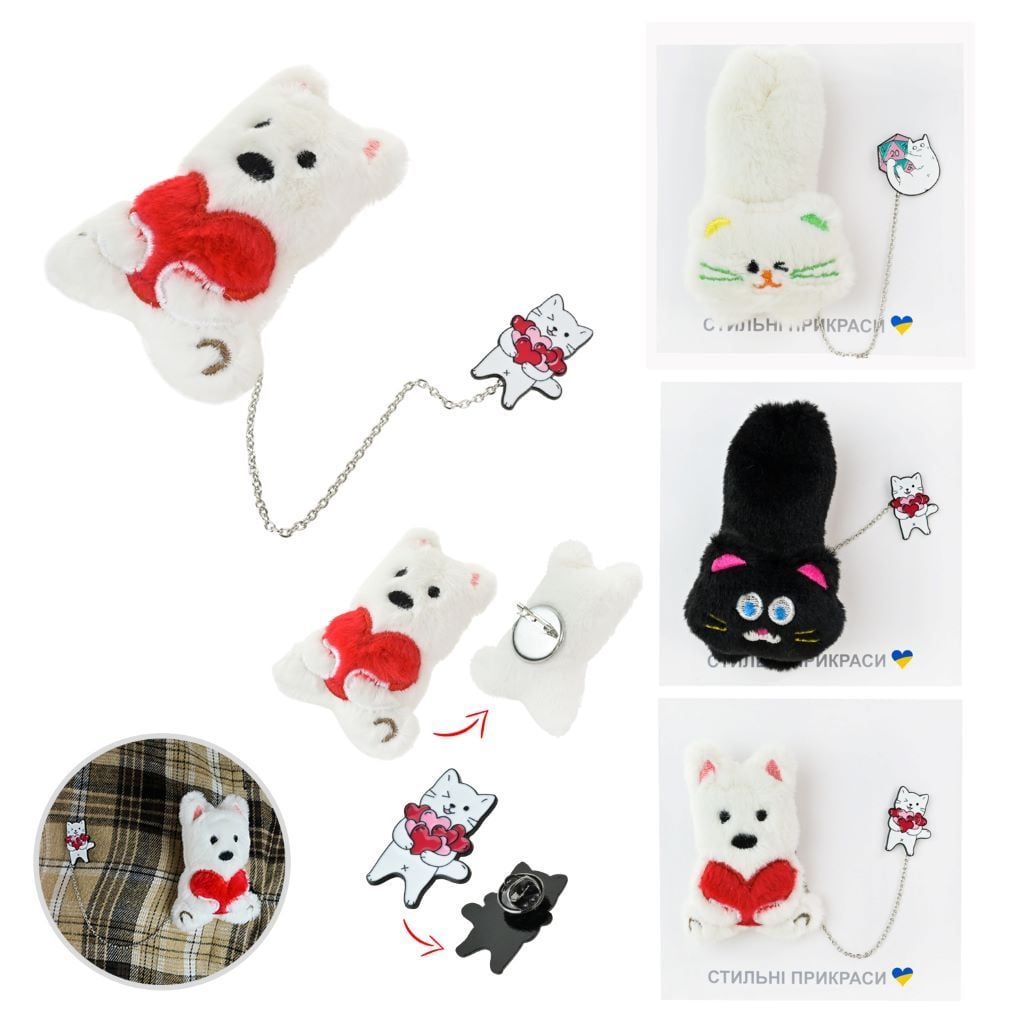 Аксесуар м'який та металевий пін Тварини мікс видів в пакеті CN-0121 Китай