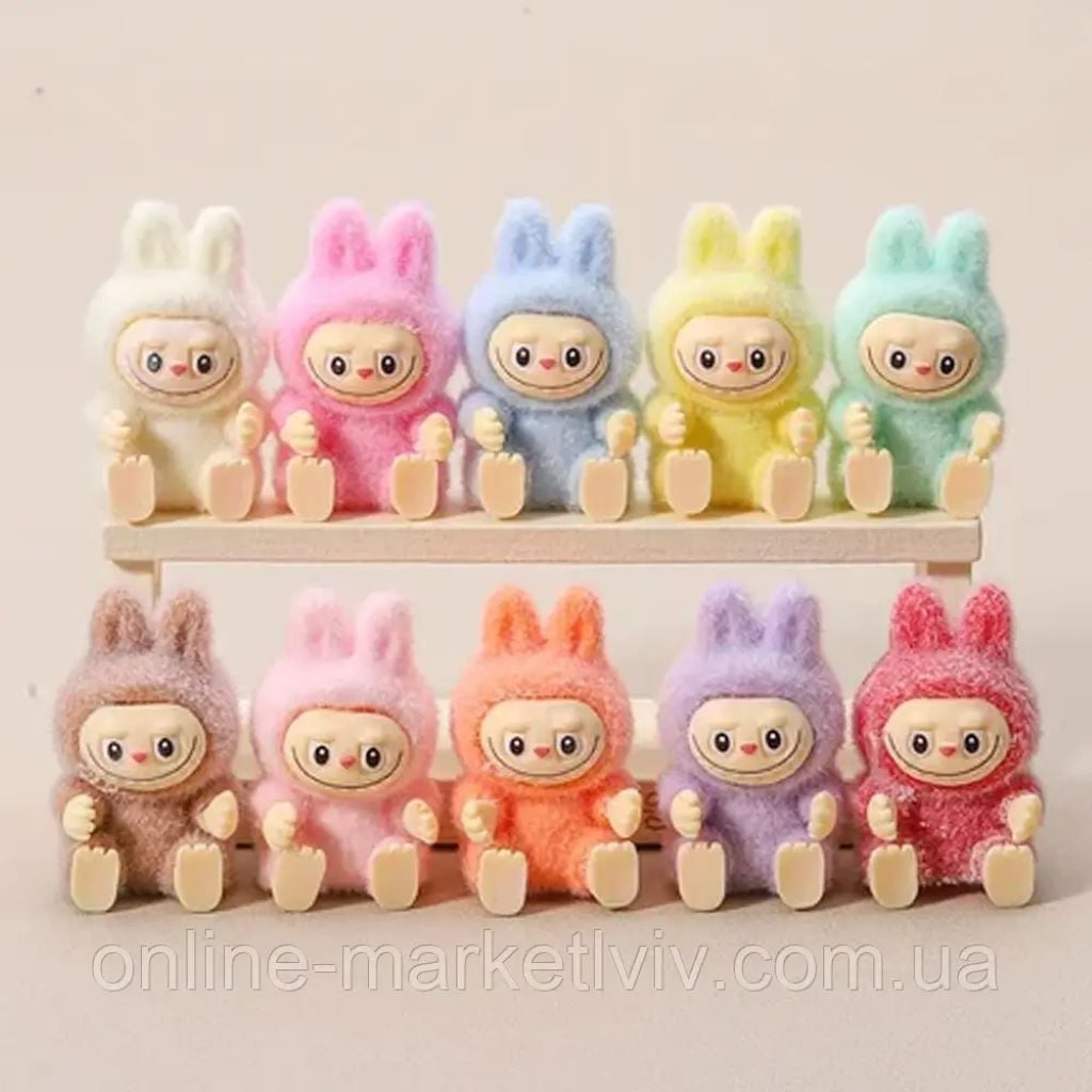 Брелок Labubu вініловий 4см мікс видів і кольорів у коробці 605566 Китай