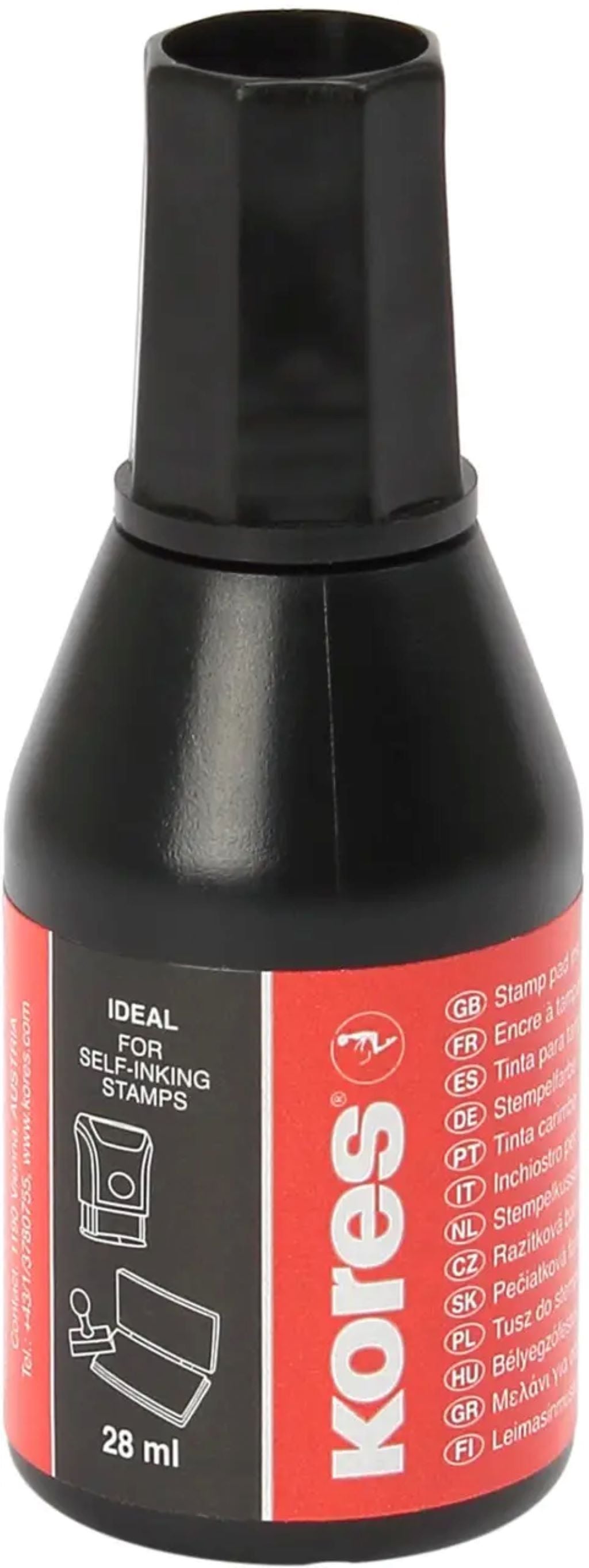 Штемпельна фарба 28мл чорна K71338 kores