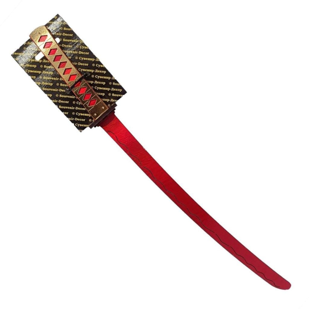Меч Катана міні 45см червоний дерево сувенір KT45-R Україна