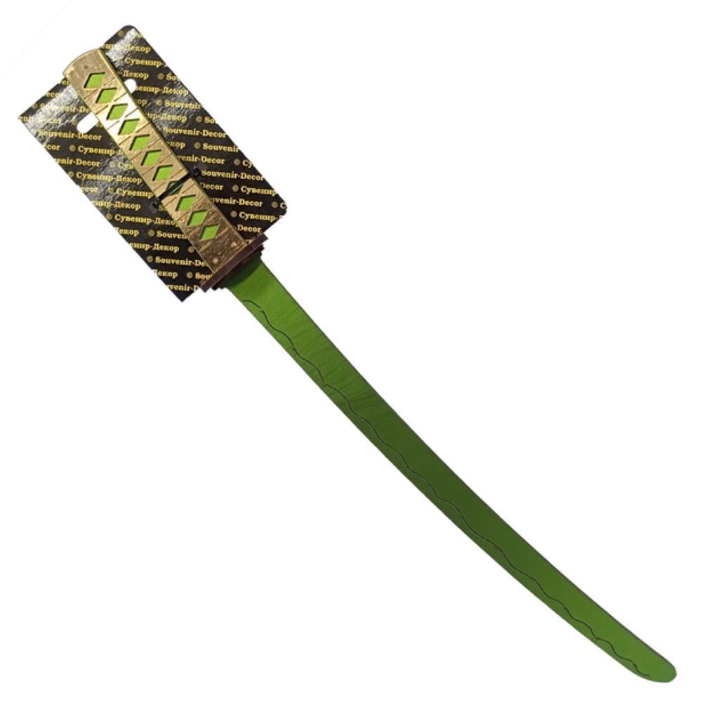 Меч Катана міні 45см зелений дерево сувенір KT45-G Україна
