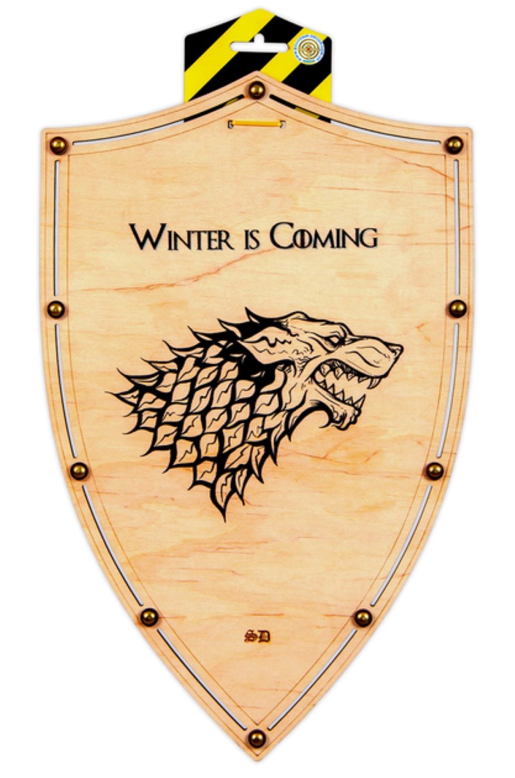 Щит Вовк дерево 30*47см сувенір Wolf Україна