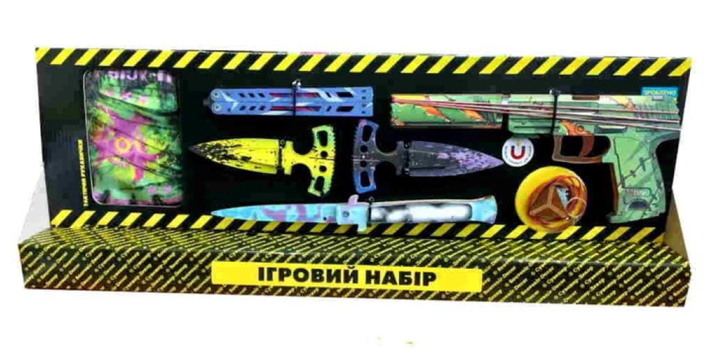 Ігровий набір зброї Hexagon з дерева  в коробці 60*20*6см BB-Hex Україна