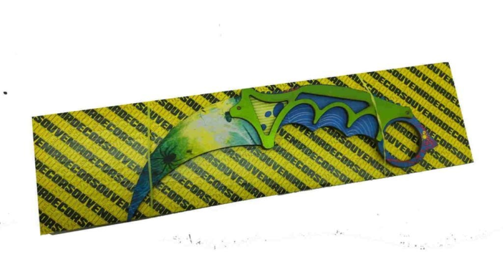 Ніж Карамбіт Widow дерево на планшеті 28*7,5см KAR-WI Україна