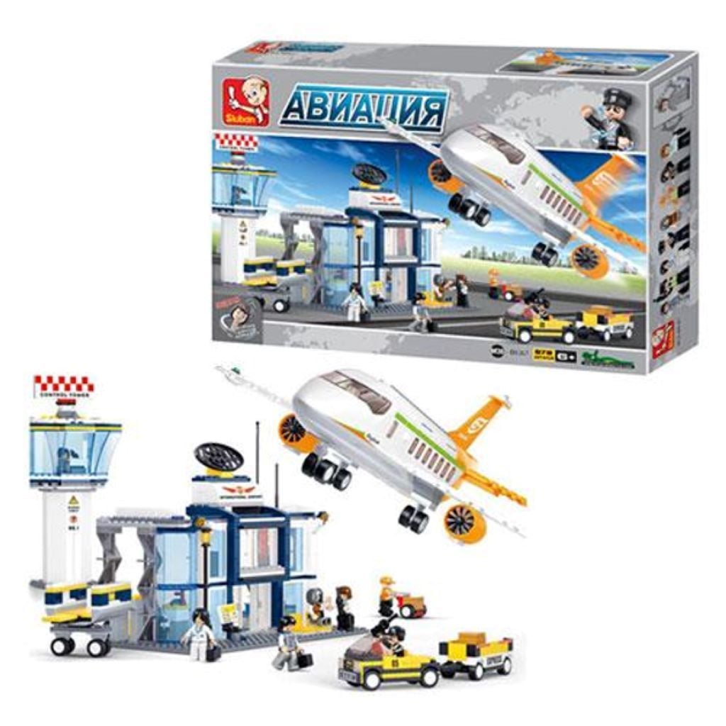 Конструктор типу лего 678дет Aviation Аеропорт літак фігурки коробка 58*38*9см M38-B0367 sluban