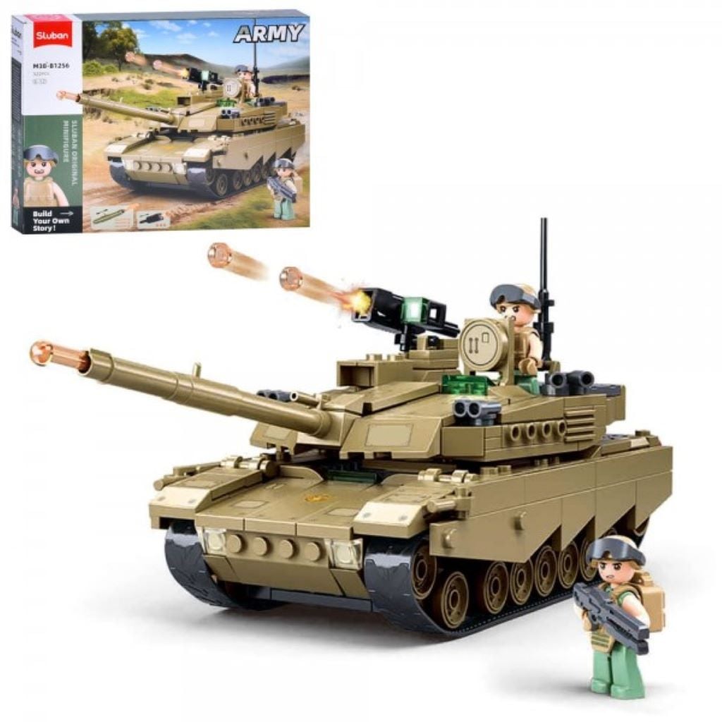 Конструктор типу лего 322 дет Army Бойовий танк у коробці 38*29*7см М38-В1256 sluban