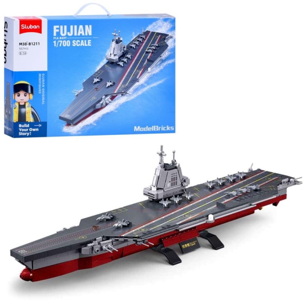 Конструктор типу лего 557дет Військовий авіоносець  в коробці 47*33*7см M38-B1211 sluban