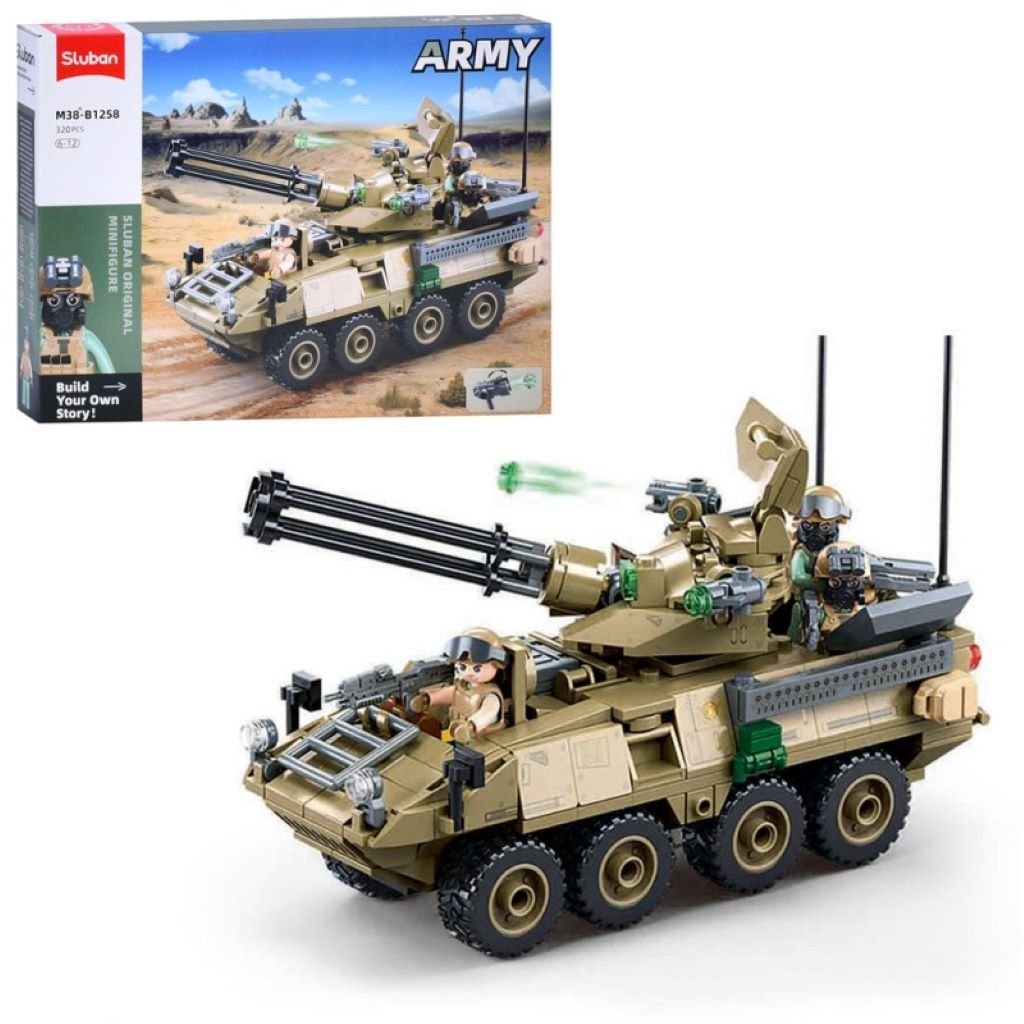 Конструктор типу лего 320 дет Army Бронетранспортер у коробці 38*28*7см M38-B1258 sluban