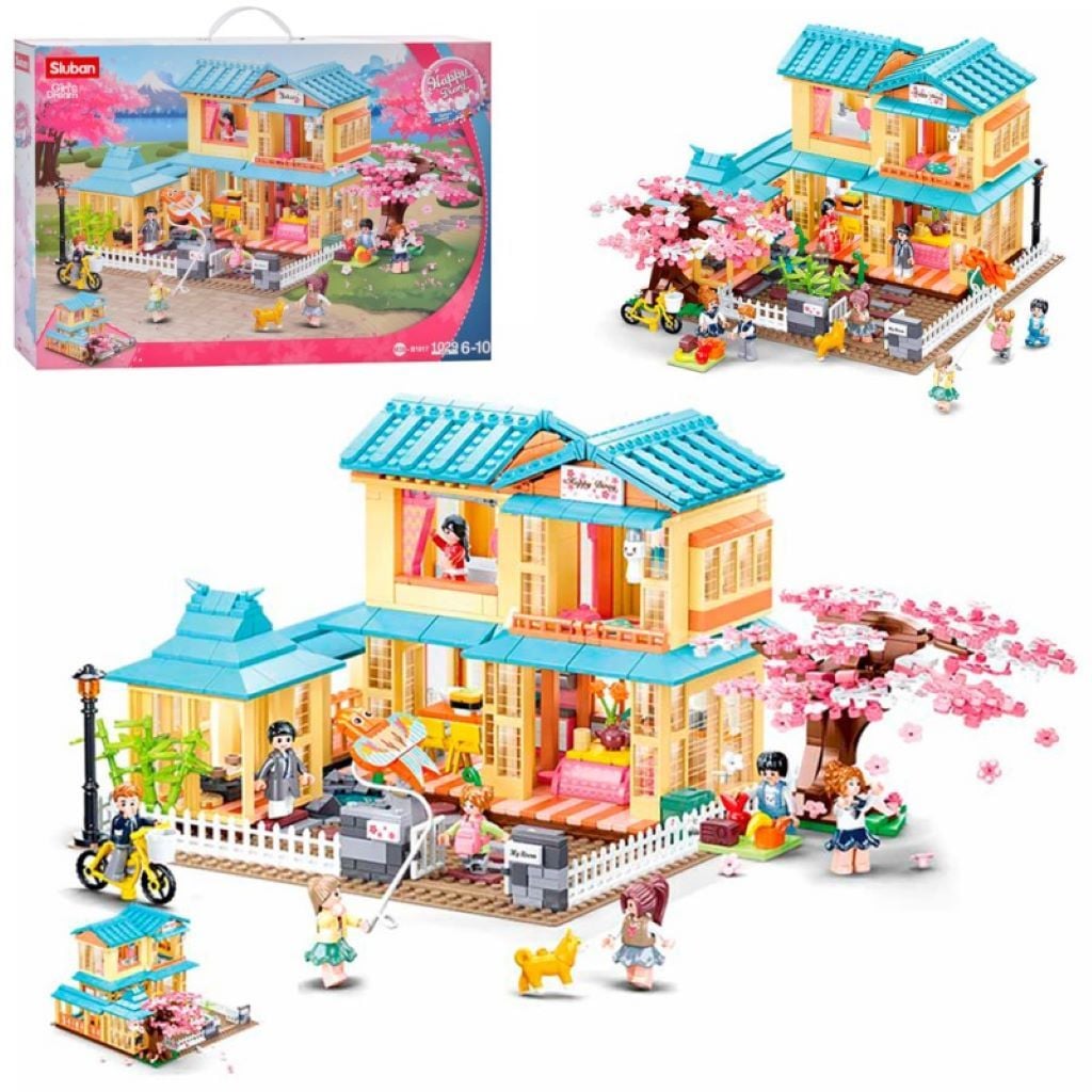 Конструктор типу лего 1029дет Happy Diary Японський пансіонат у коробці 62*43*9см M38-B1017 sluban
