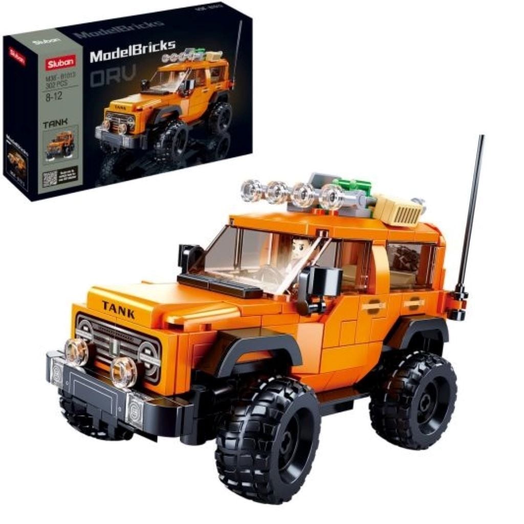 Конструктор типу лего 302дет Model Bricks Танк Orv помаранчевий в коробці 38,5*24*7см М38-В1013 sluban
