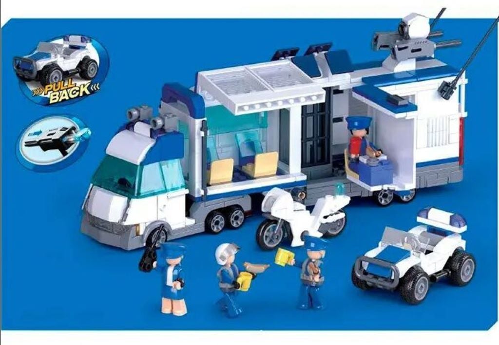 Конструктор типу лего 510 дет Metropolis командний автомобіль в коробці 43*33*6см М38-B1219 sluban