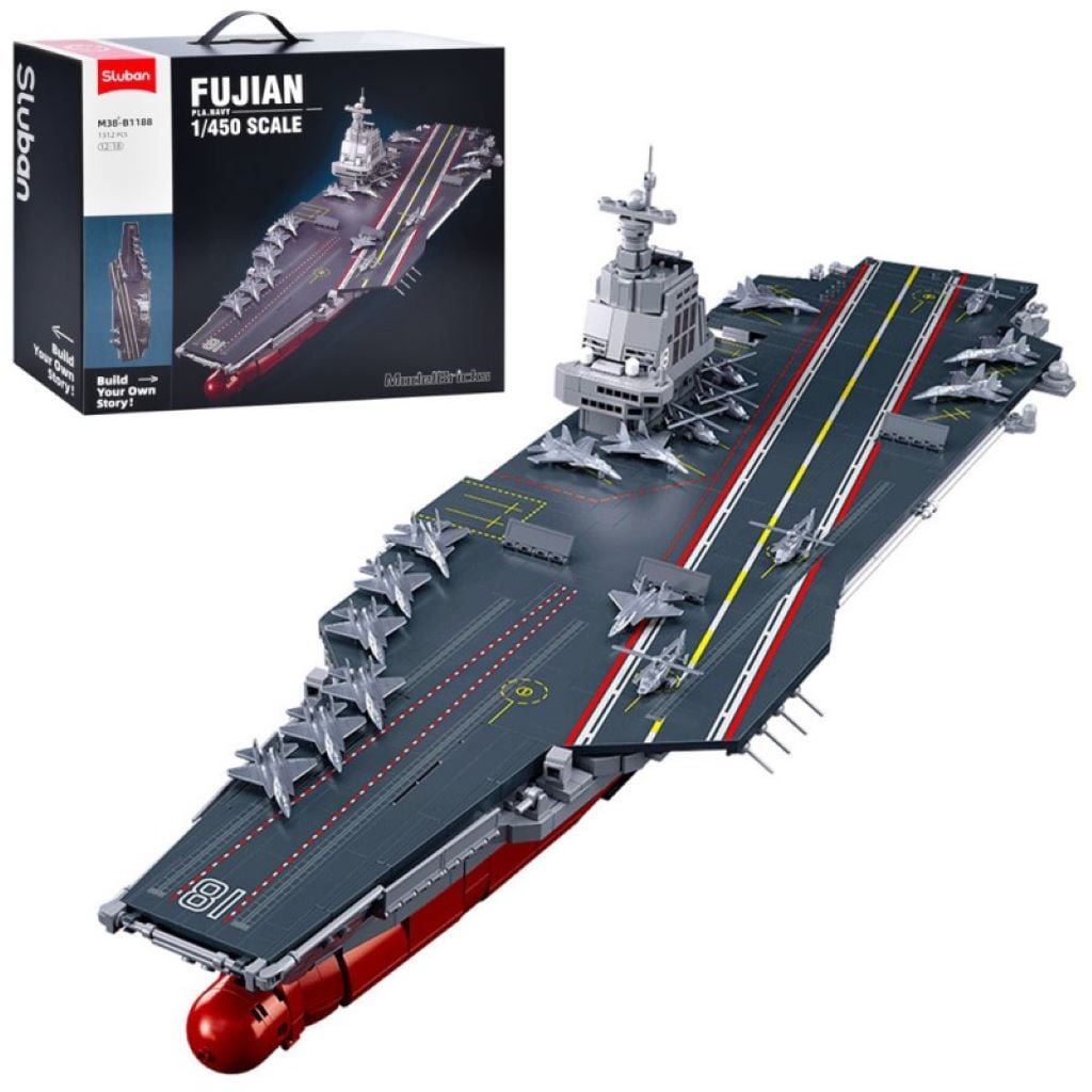 Конструктор типу лего 1312 дет Model Bricks Авіаносець у коробці 47*33*7см M38-B1188 sluban